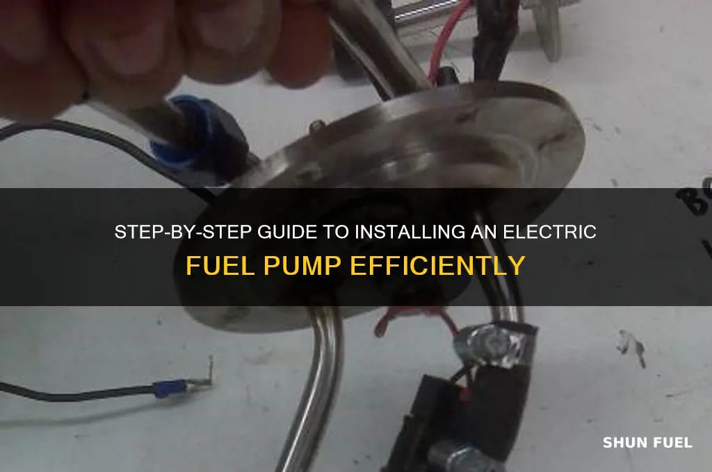 how to set up electric fuel pump