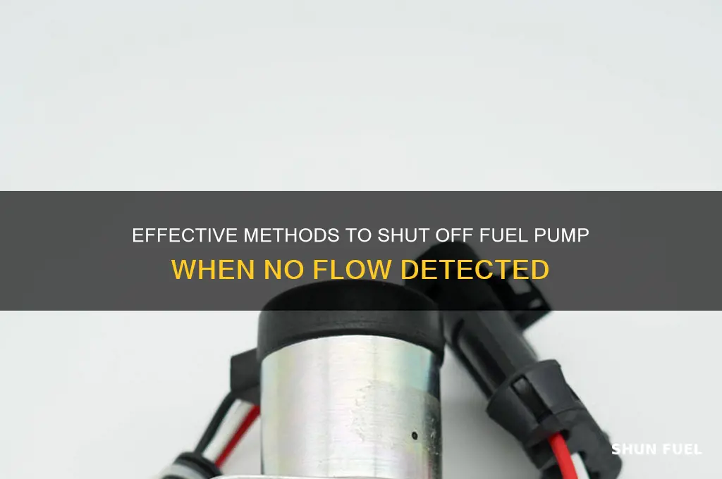 how to shut fuel pump off when no flow