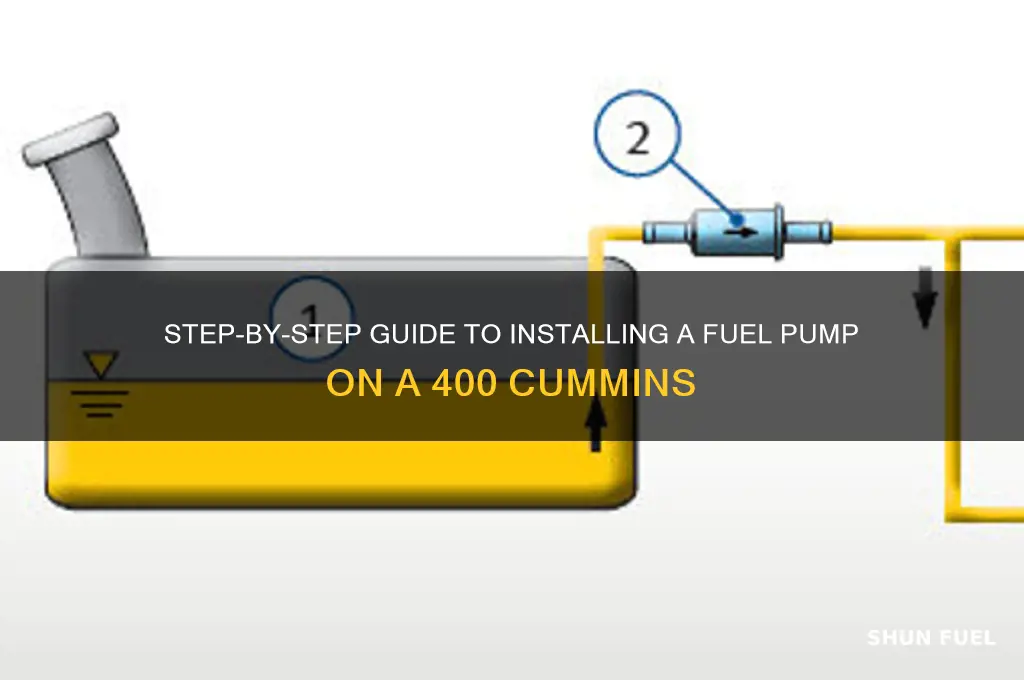 how to st a fuel pump 400 cummins