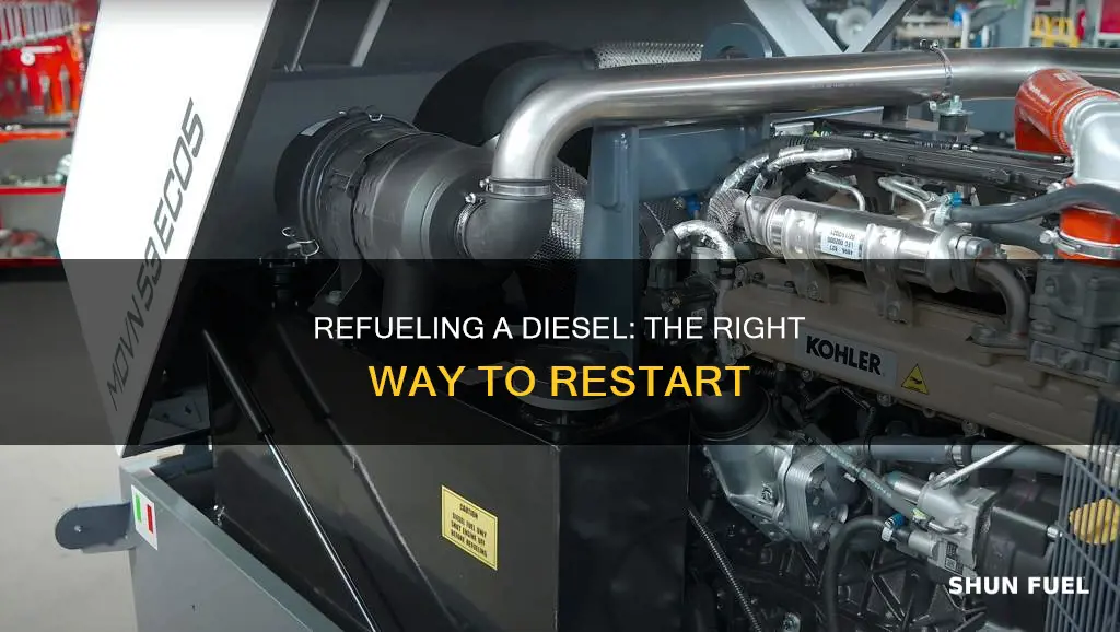 how to start a diesel after running out of fuel