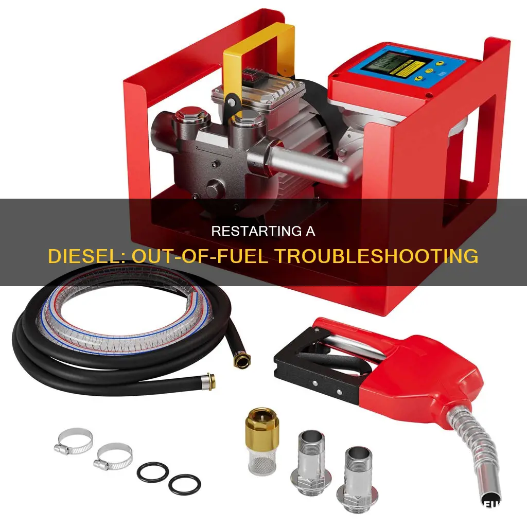 how to start a diesel that ran out of fuel
