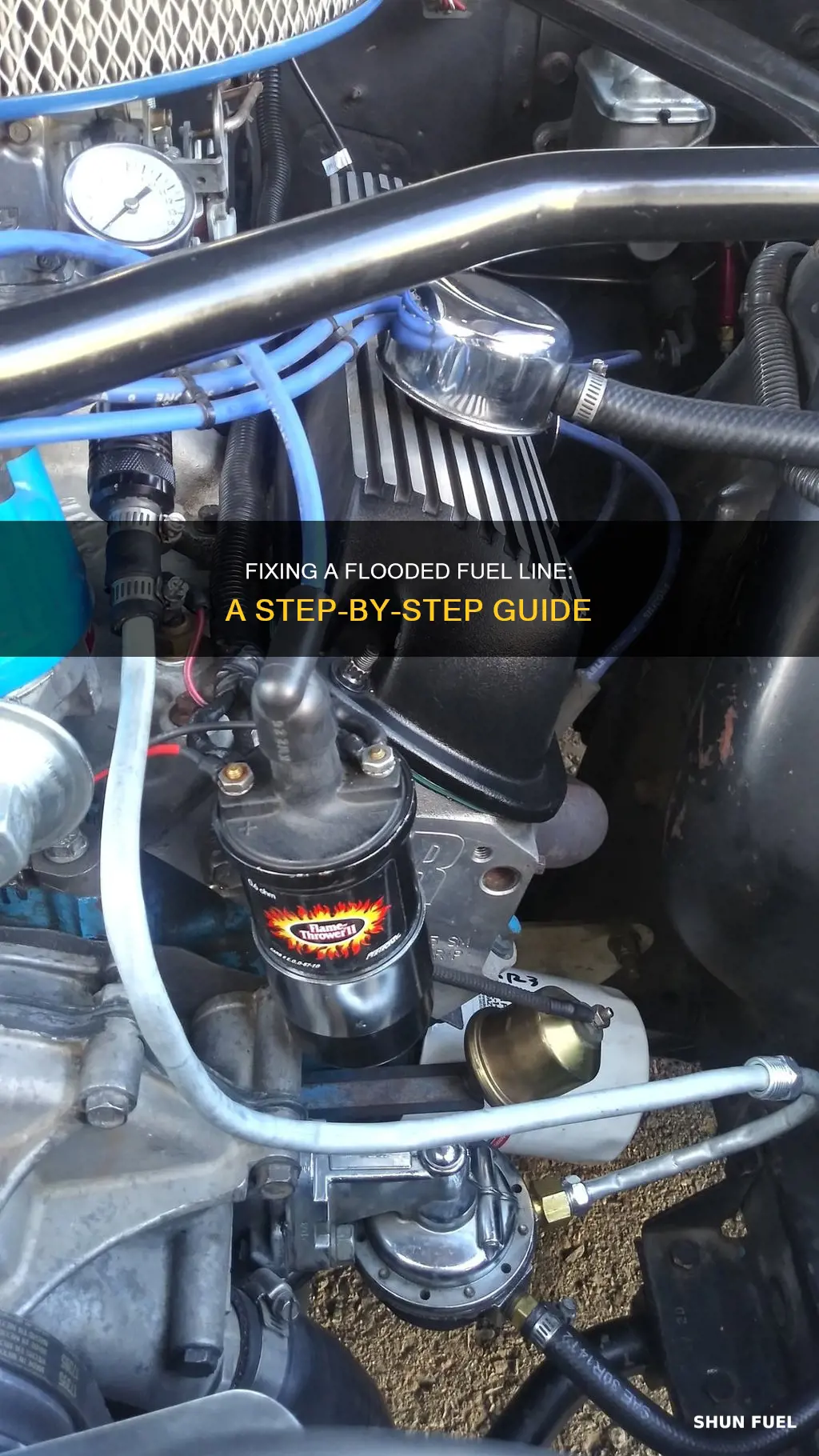 how to start up flooded fuel line