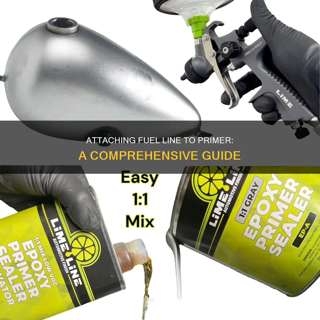 how to stick fuel line to primer