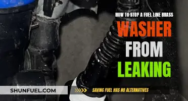 Fixing a Leaking Fuel Line: Brass Washer Replacement Guide