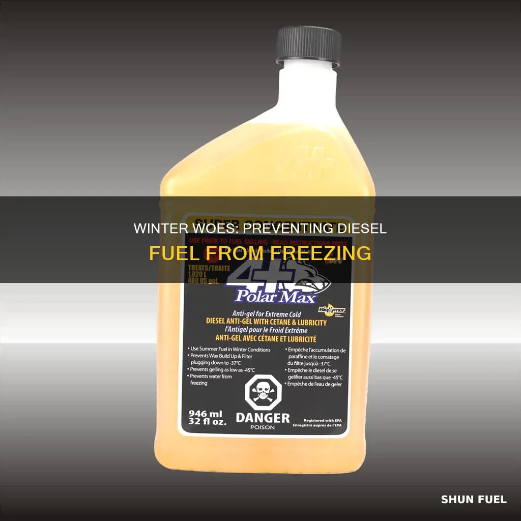 how to stop diesel fuel freezing