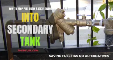 Preventing Fuel Backflow: Securing Your Secondary Tank