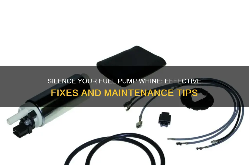 how to stop fuel pump whining