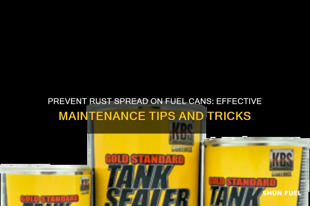 how to stop rust from spreading on fuel can