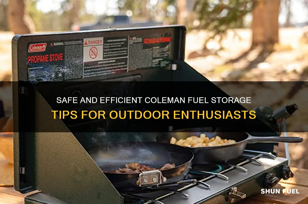 how to store coleman fuel