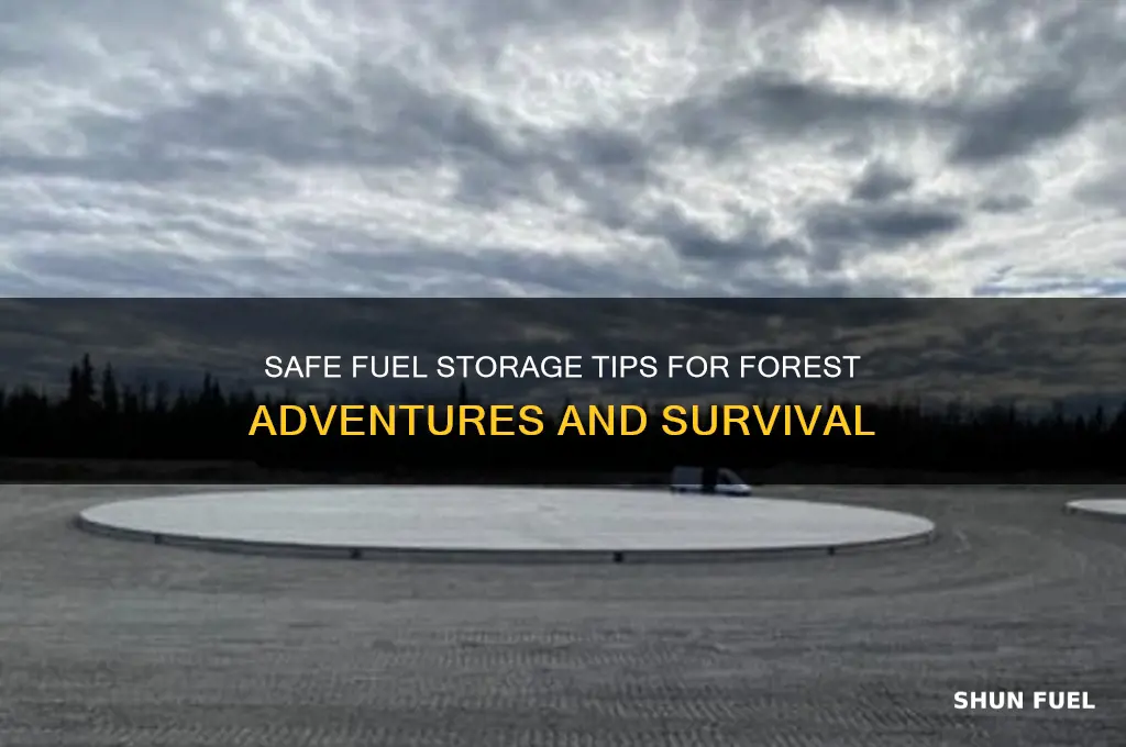 how to store fuel can the forest