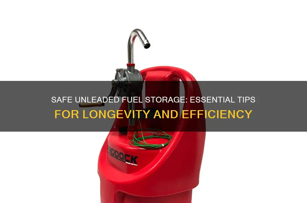 how to store unleaded fuel
