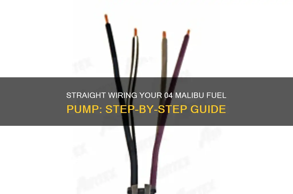 how to straight wire 04 malibu fuel pump