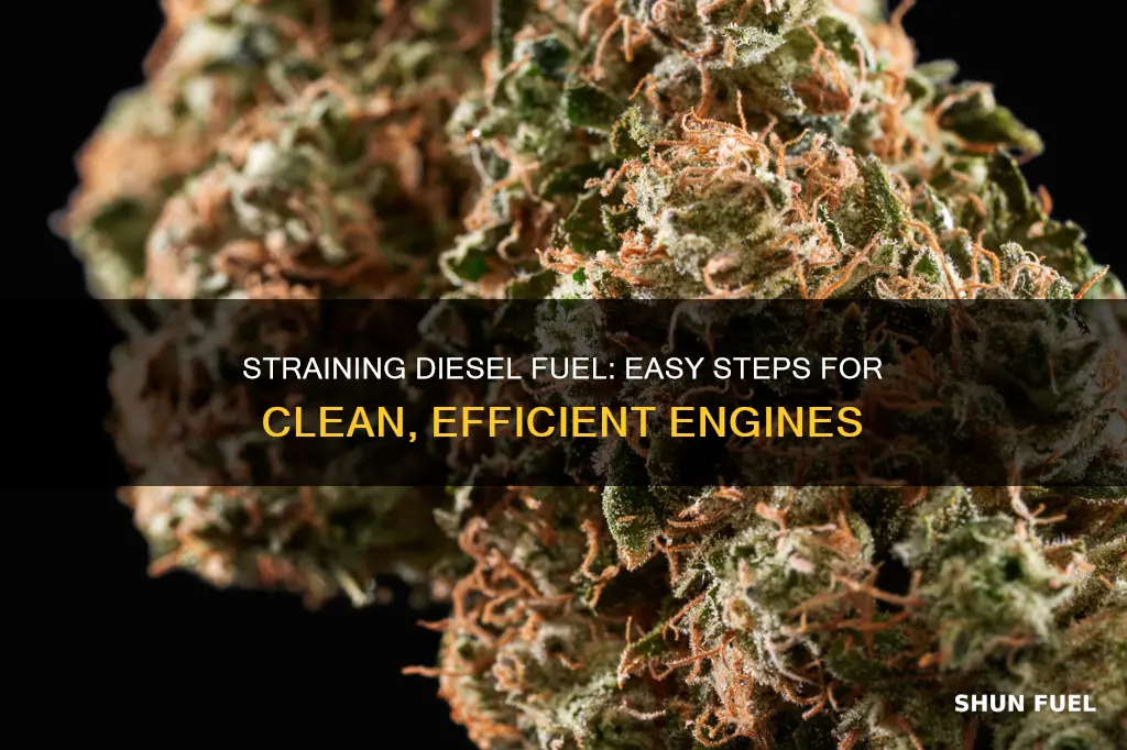 how to strain diesel fuel