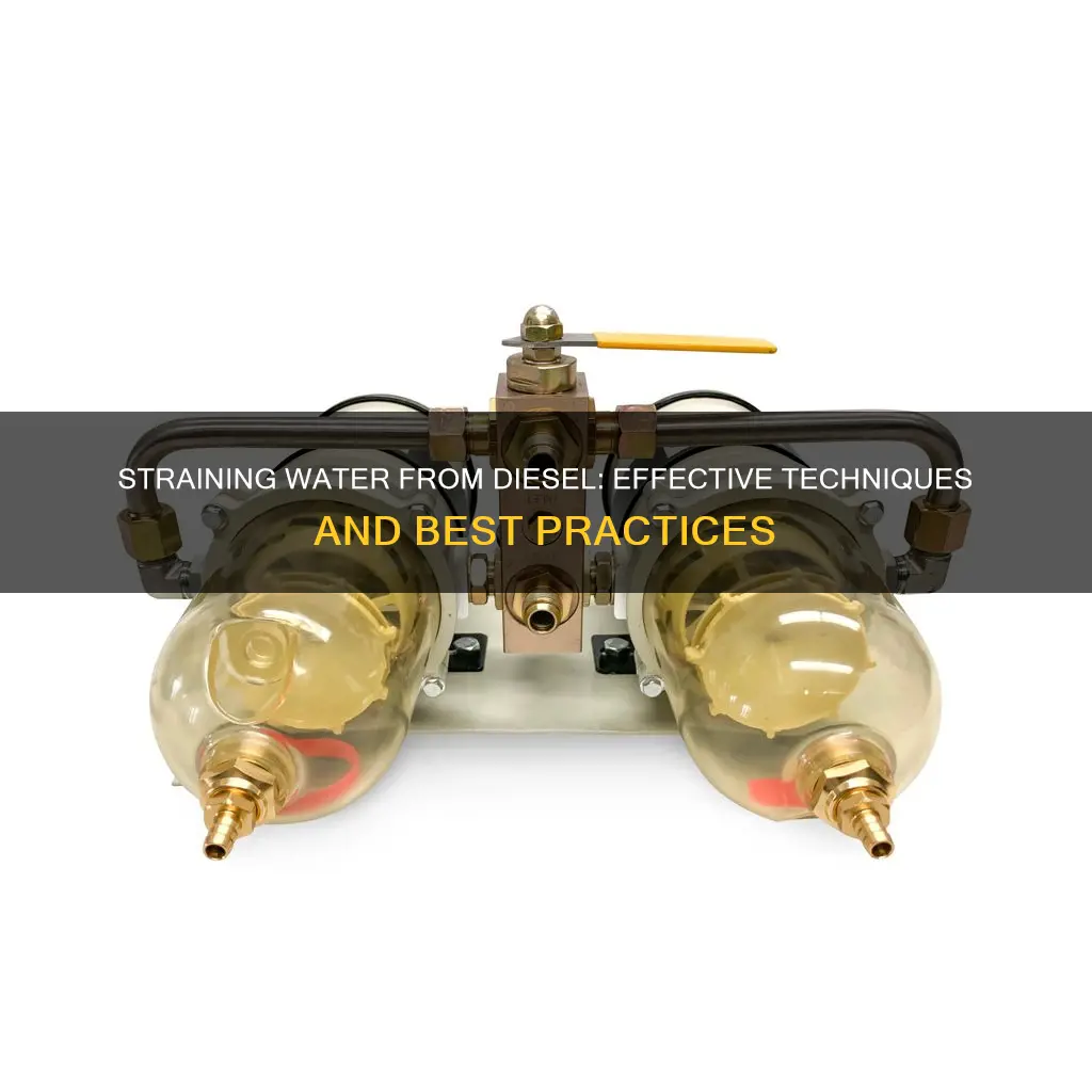 how to strain water from diesel fuel