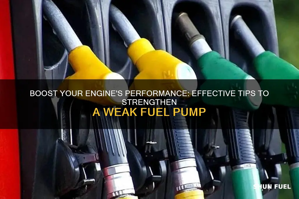 how to strengthen a weak fuel pump