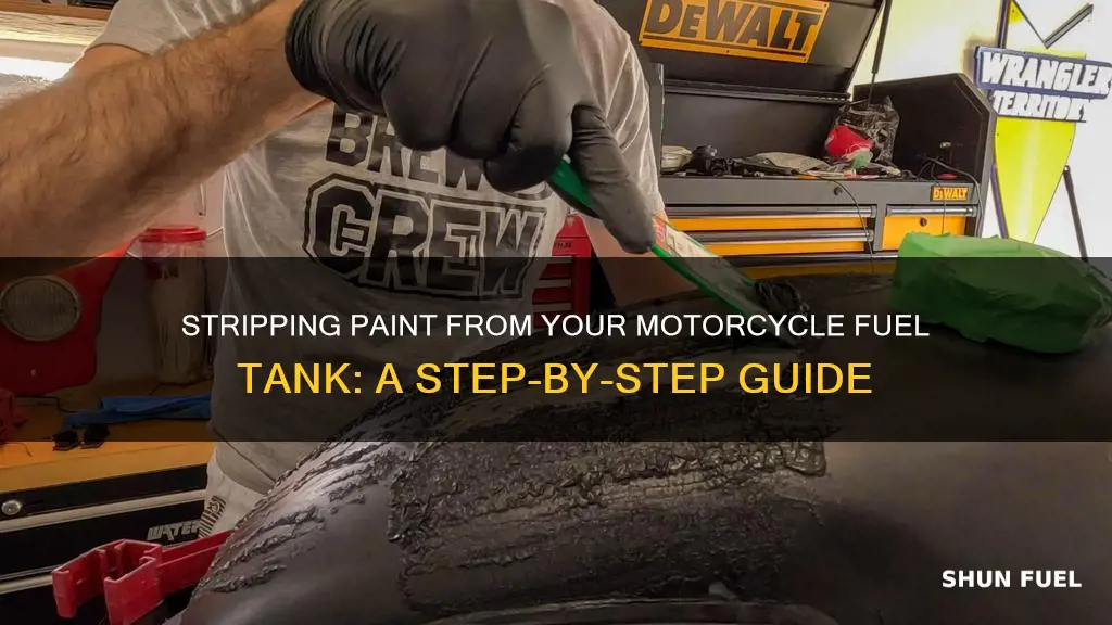 how to strip paint from a motorcycle fuel tank