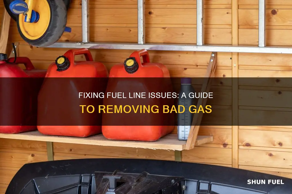 how to suck bad gas out of fuel lines