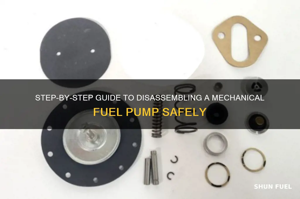 how to take apart mechanicql fuel pump