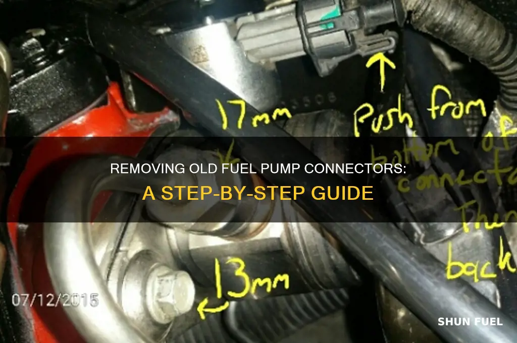 how to take connector off old fuel pump