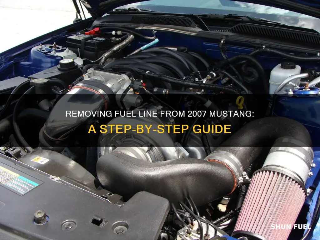 how to take fuel line off 2007 mustang fiuul pump