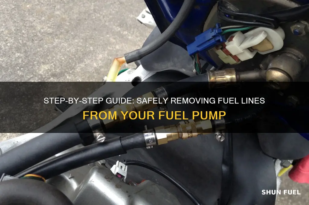 how to take fuel lines off fuel pump