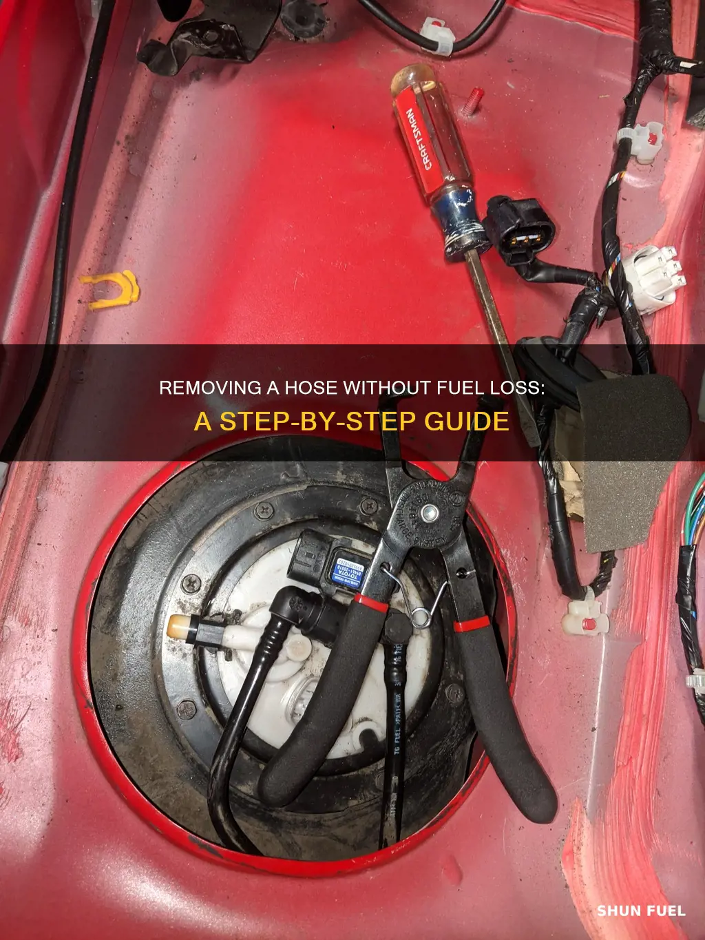 how to take hose off gas tank without draining fuel