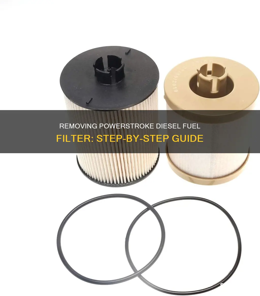 how to take the fuel filter off of powerstroke diesel