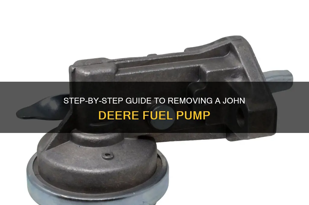 how to take the fuel pump off john deere
