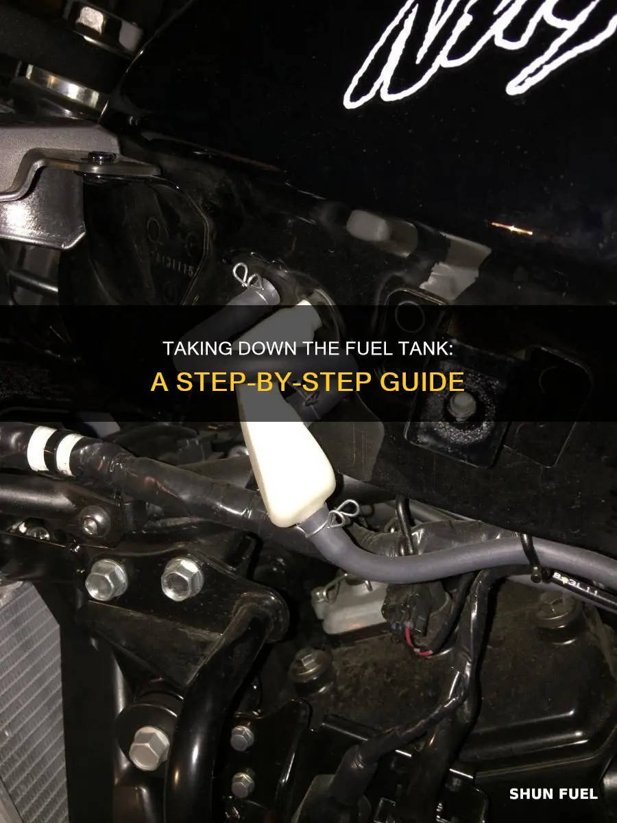 how to take the fuel tank down