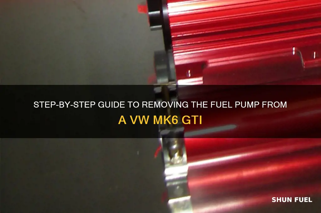 how to takw fuel pump out off vw mk6gti