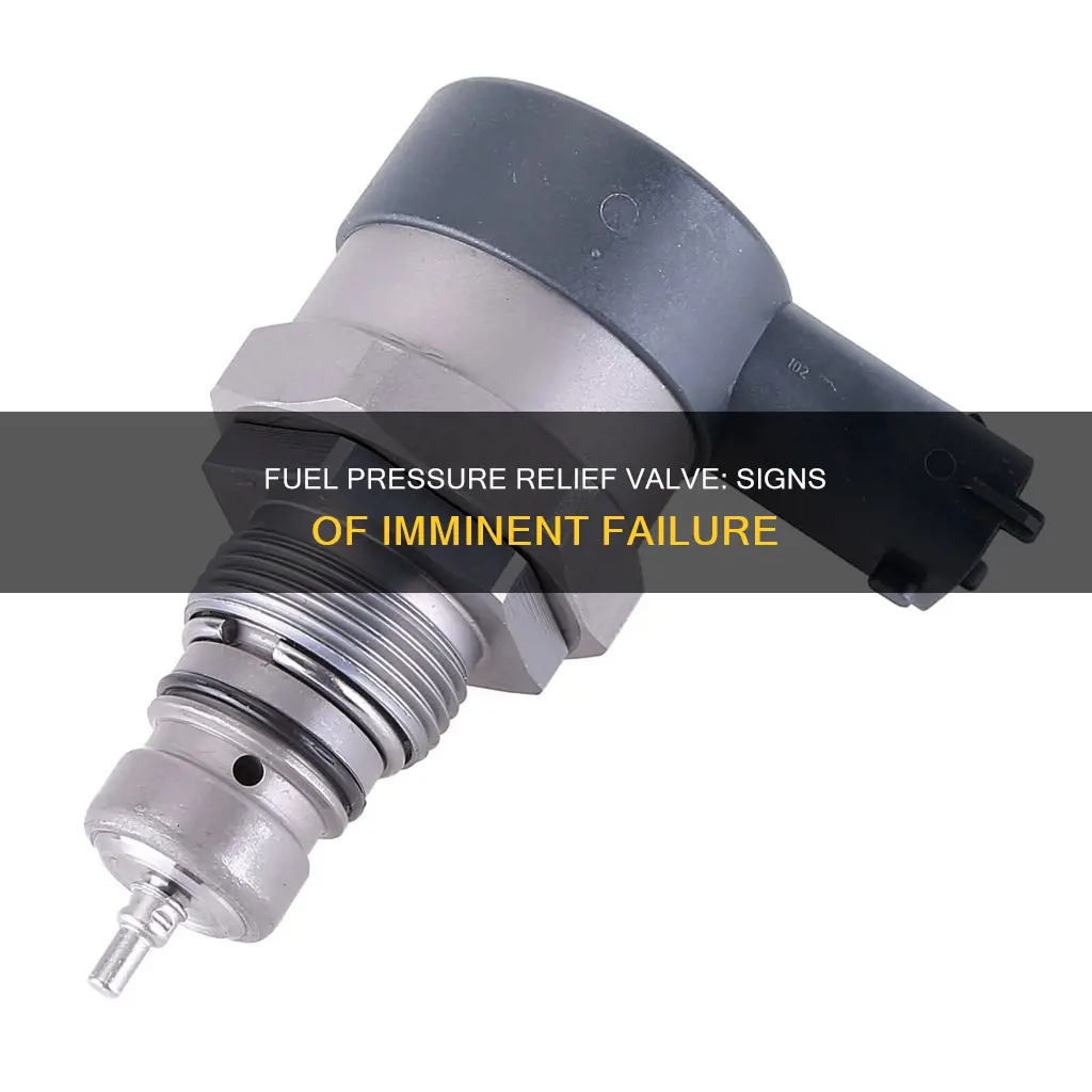 how to tell fuel pressure relief valve is going bad