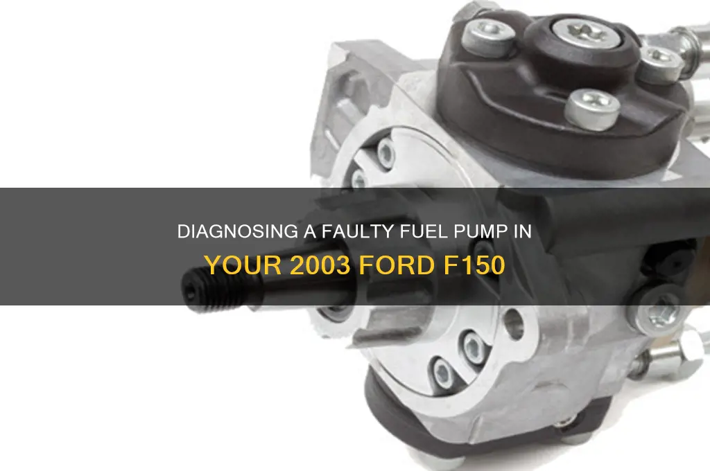 how to tell fuel pump is dad 2003 f150