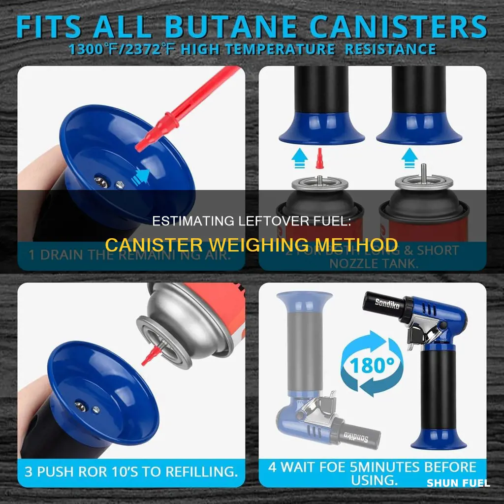 how to tell how much fuel is left in canister