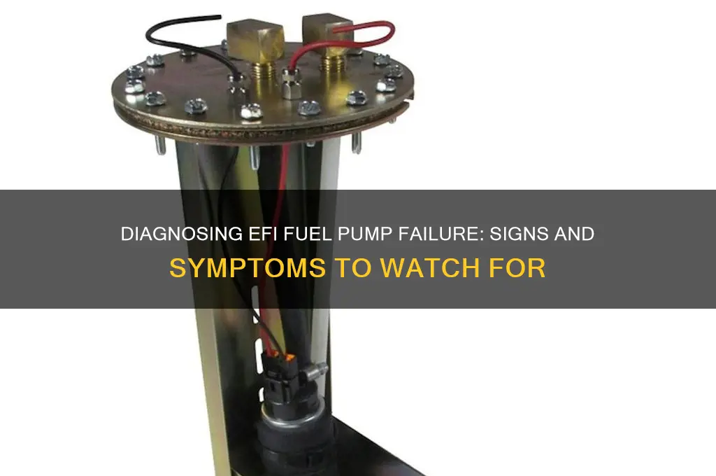 how to tell if a efi fuel pump is bad