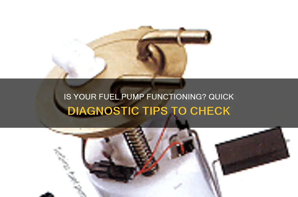 how to tell if a fuel pump is working