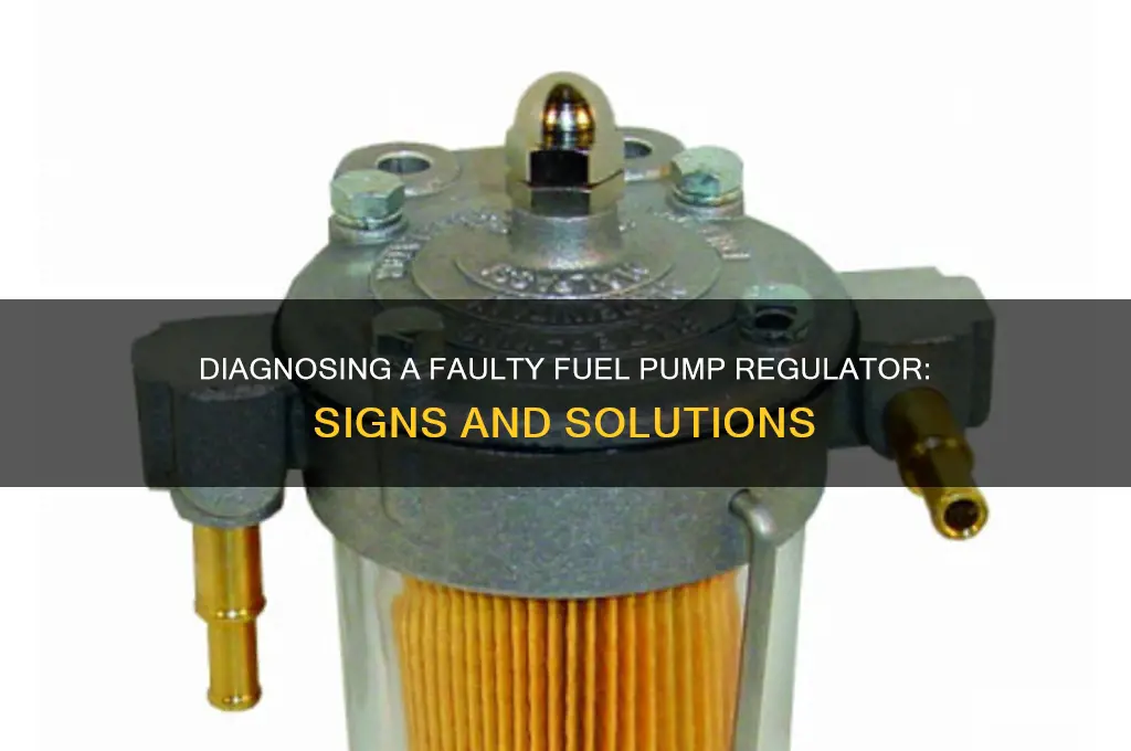 how to tell if a fuel pump regulator is bad