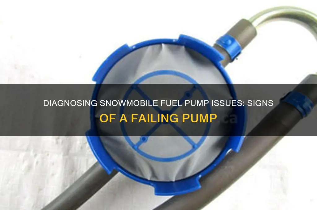 how to tell if a snowmobile fuel pump is bad