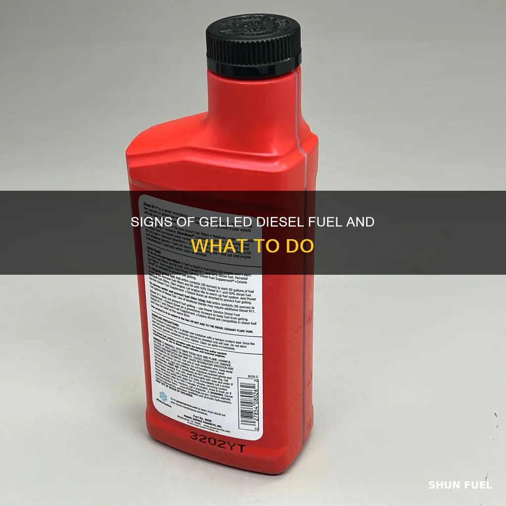 how to tell if diesel fuel is gelled