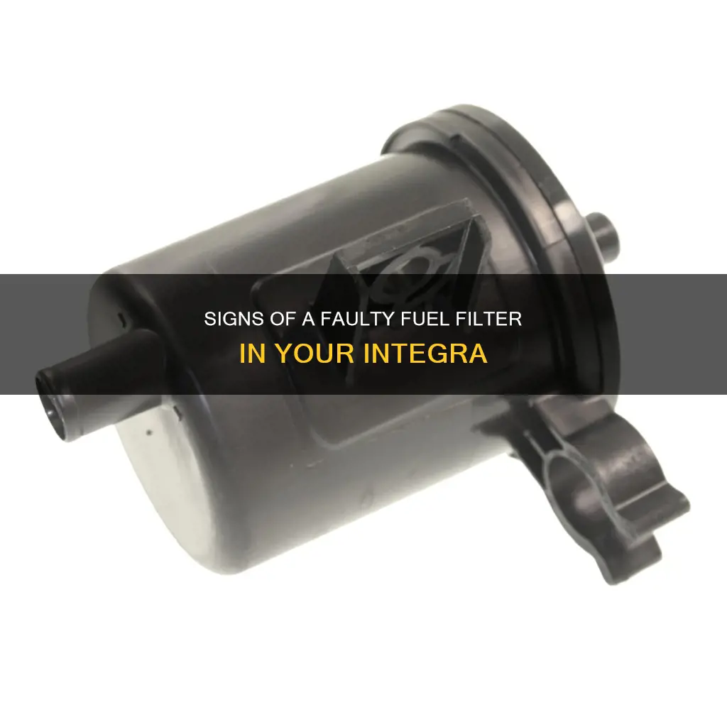 how to tell if fuel filter is bad integra