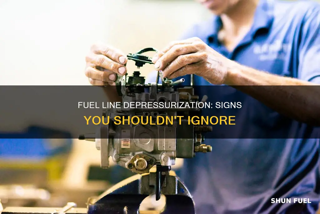 how to tell if your fuel lines are depressurizing