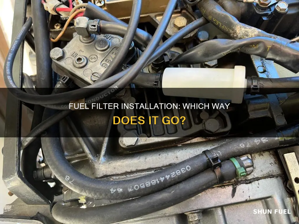 how to tell the porper direction aof a fuel filter
