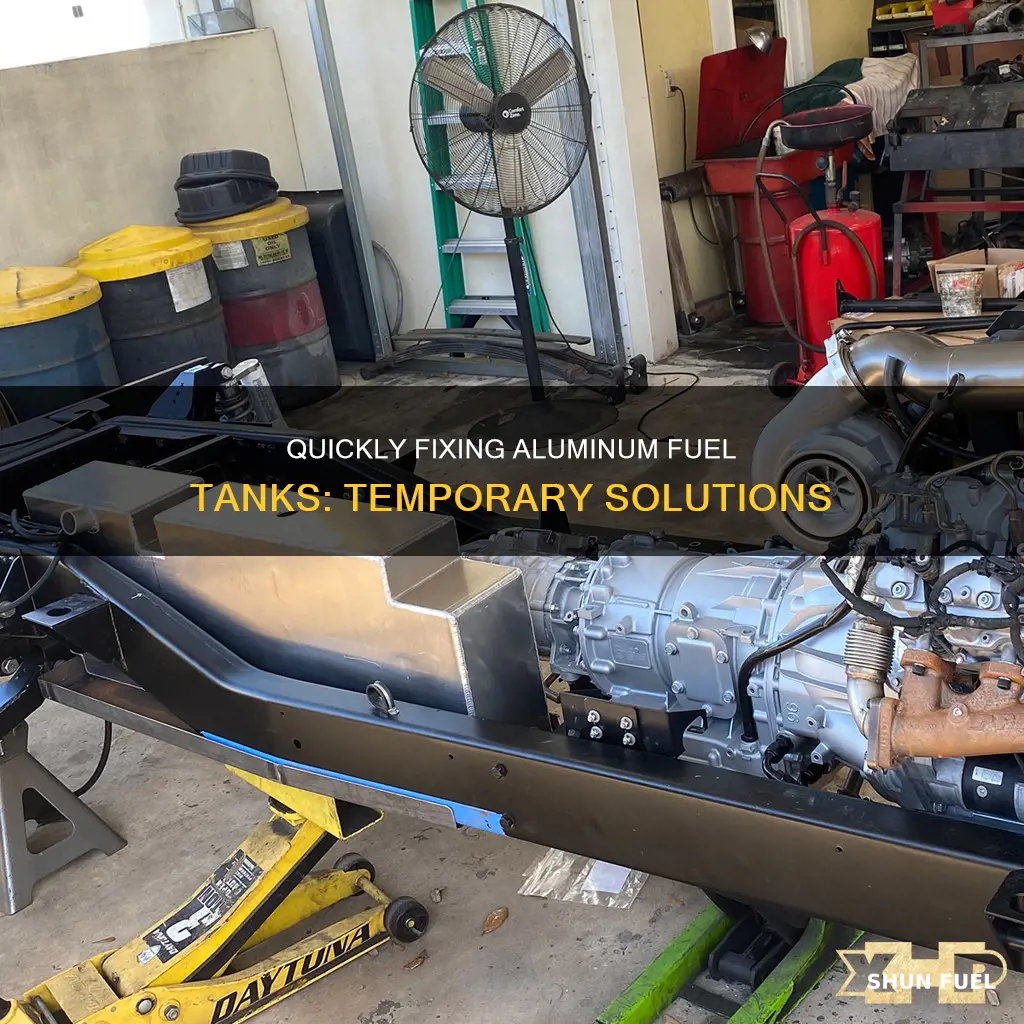 how to temporarily fix aluminum fuel tank