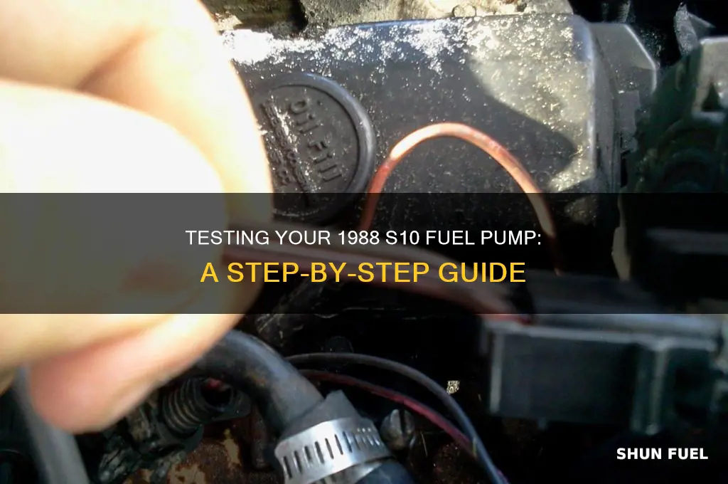 how to test 1988 s10 fuel pump