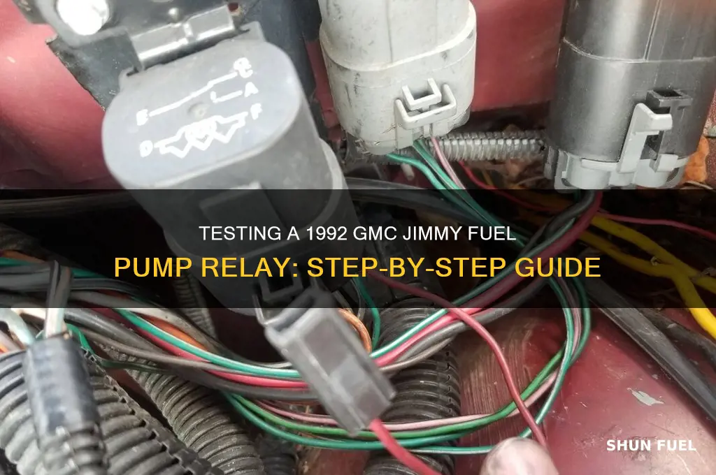 how to test 1992 gmc jimmy fuel pump relay