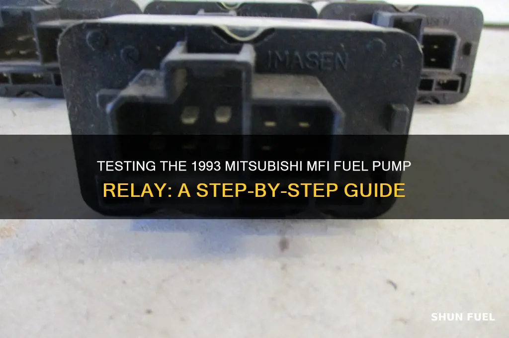 how to test 1993 mitsubishi fuel pump mfi relay
