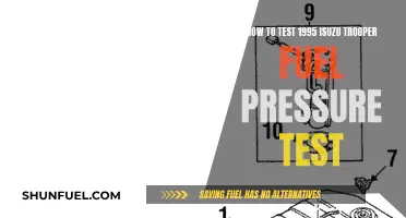 Testing Fuel Pressure in a 1995 Isuzu Trooper