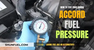 Testing Fuel Pressure in a 2003 Honda Accord