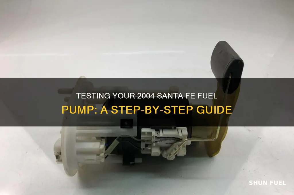 how to test 2004 fuel pump sante fe