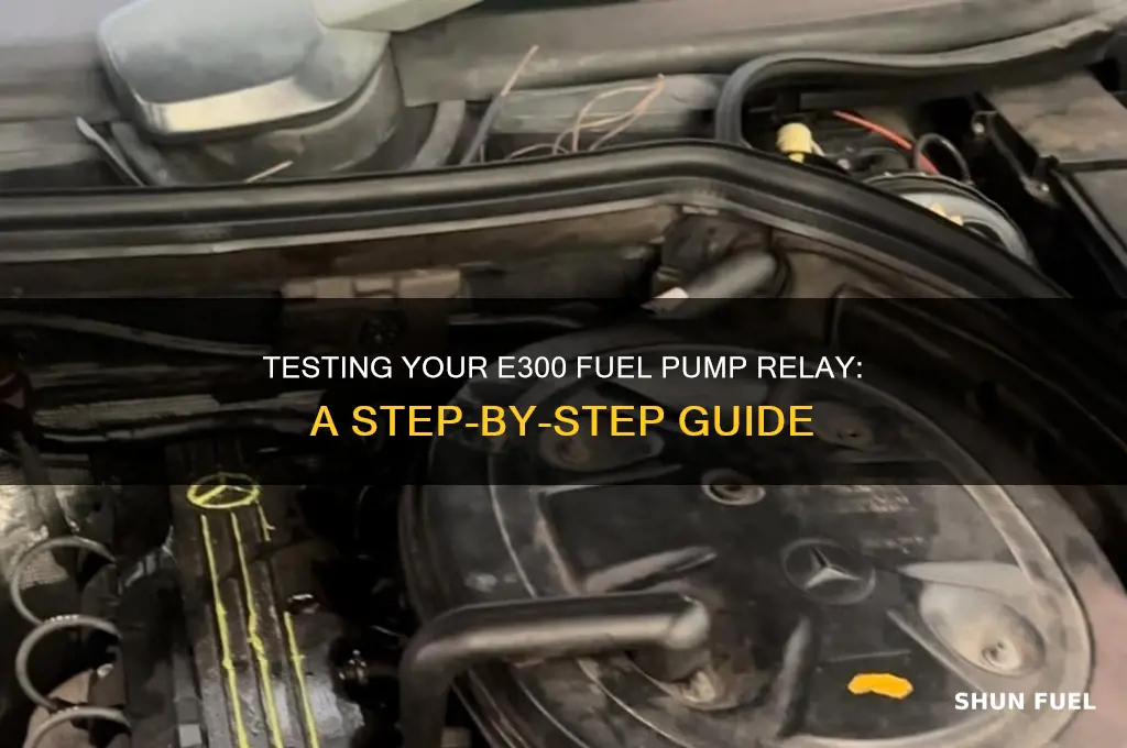 how to test 86 e300 fuel pump relay