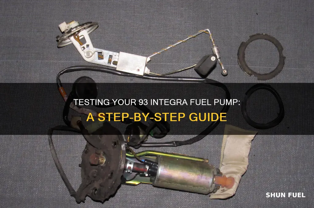 how to test 93 integra fuel pump